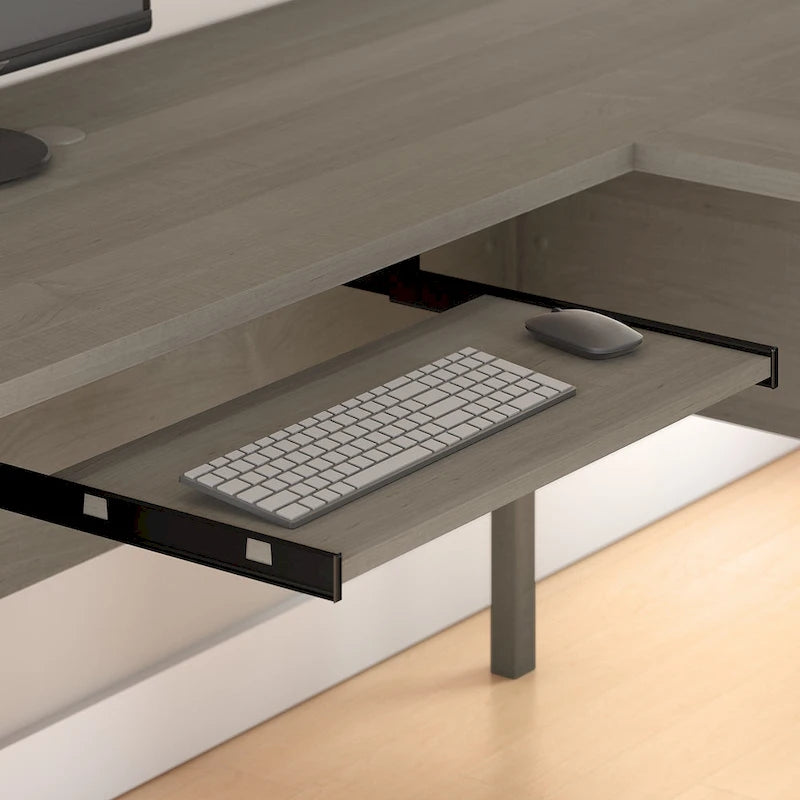 Bureau d'angle en L de 183 cm avec rangement