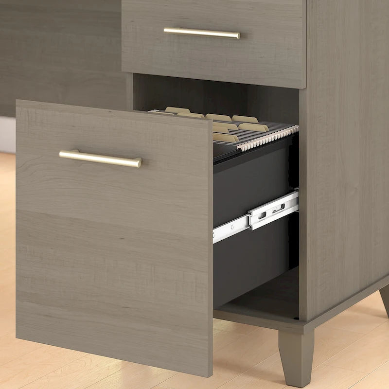 Bureau d'angle en L de 183 cm avec rangement