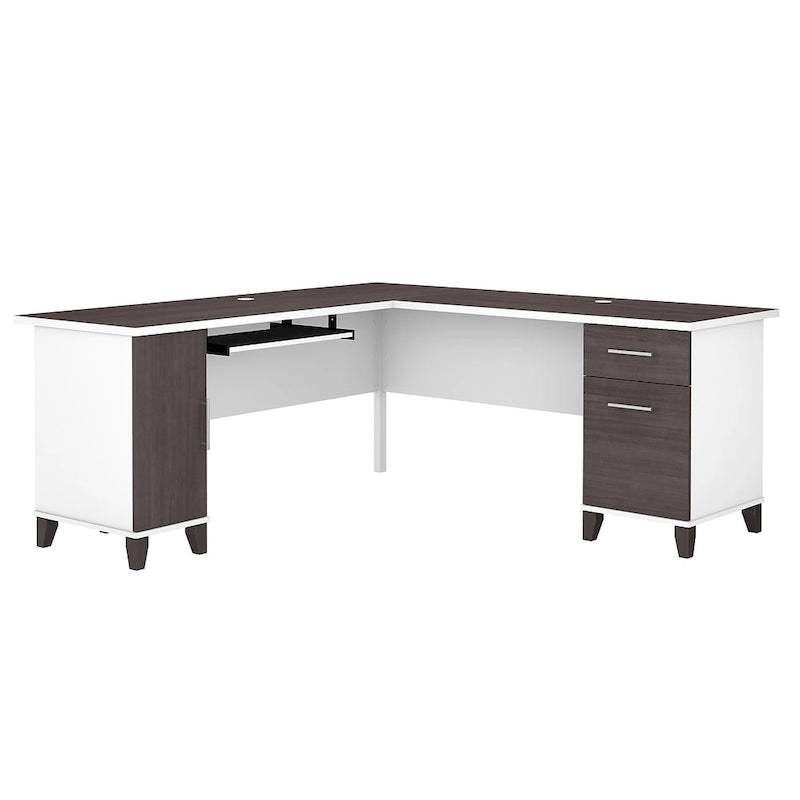 Bureau d'angle en L de 183 cm avec rangement