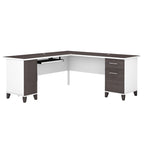 Bureau d'angle en L de 183 cm avec rangement