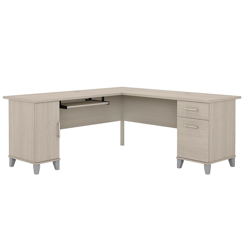 Bureau d'angle en L de 183 cm avec rangement