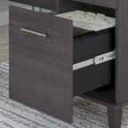 Bureau d'angle en L de 183 cm avec rangement