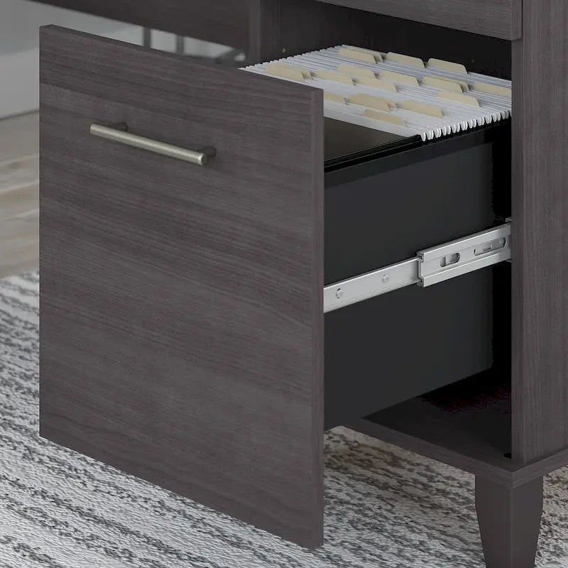Bureau d'angle en L de 183 cm avec rangement