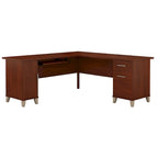 Bureau d'angle en L de 183 cm avec rangement