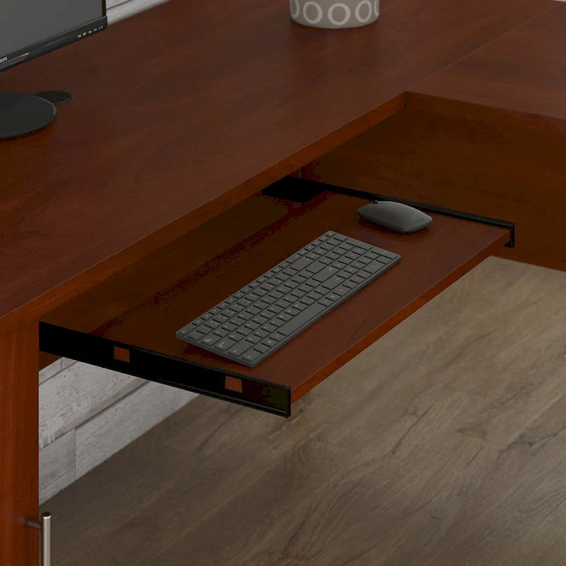 Bureau d'angle en L de 183 cm avec rangement