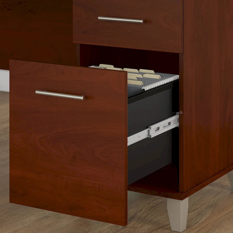 Bureau d'angle en L de 183 cm avec rangement