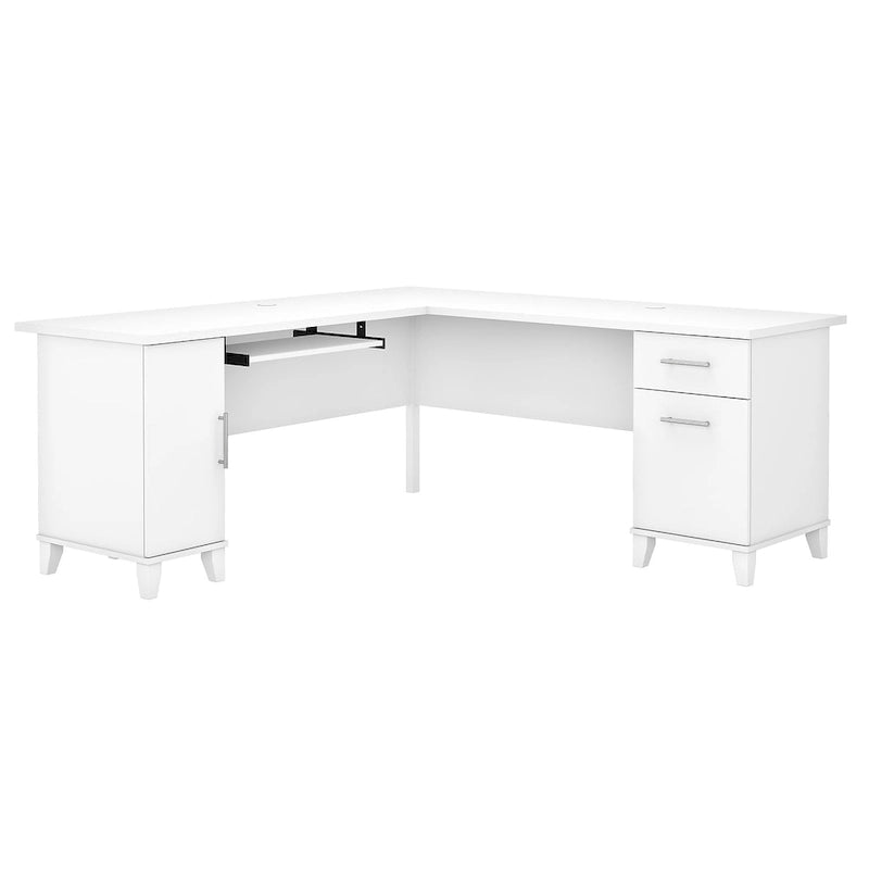 Bureau d'angle en L de 183 cm avec rangement