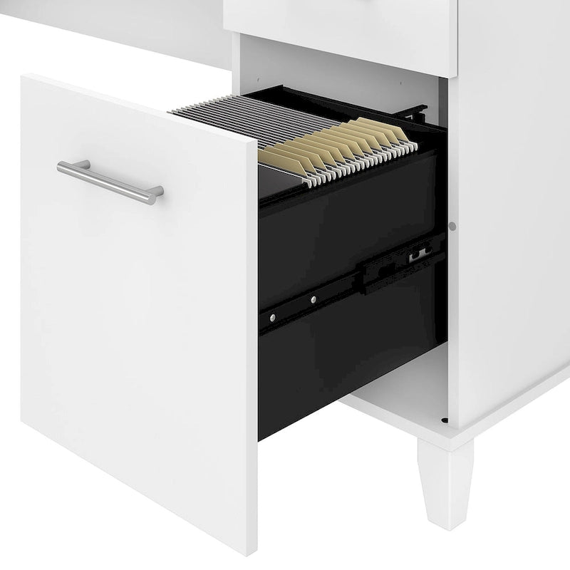 Bureau d'angle en L de 183 cm avec rangement