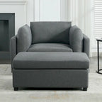 50 fauteuils surdimensionnés avec pouf, chaise d'appoint moderne, support lombaire, canapé de lecture pour chambre à coucher
