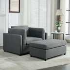 50 fauteuils surdimensionnés avec pouf, chaise d'appoint moderne, support lombaire, canapé de lecture pour chambre à coucher