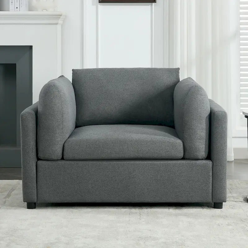 50 fauteuils surdimensionnés avec pouf, chaise d'appoint moderne, support lombaire, canapé de lecture pour chambre à coucher