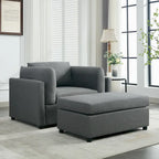 50 fauteuils surdimensionnés avec pouf, chaise d'appoint moderne, support lombaire, canapé de lecture pour chambre à coucher