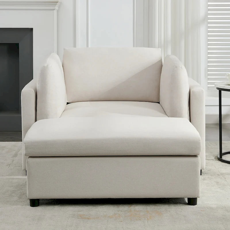 50 fauteuils surdimensionnés avec pouf, chaise d'appoint moderne, support lombaire, canapé de lecture pour chambre à coucher