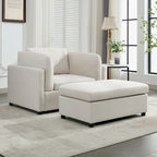 50 fauteuils surdimensionnés avec pouf, chaise d'appoint moderne, support lombaire, canapé de lecture pour chambre à coucher