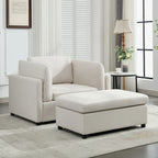 50 fauteuils surdimensionnés avec pouf, chaise d'appoint moderne, support lombaire, canapé de lecture pour chambre à coucher