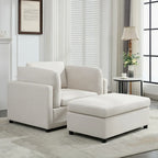 50 fauteuils surdimensionnés avec pouf, chaise d'appoint moderne, support lombaire, canapé de lecture pour chambre à coucher