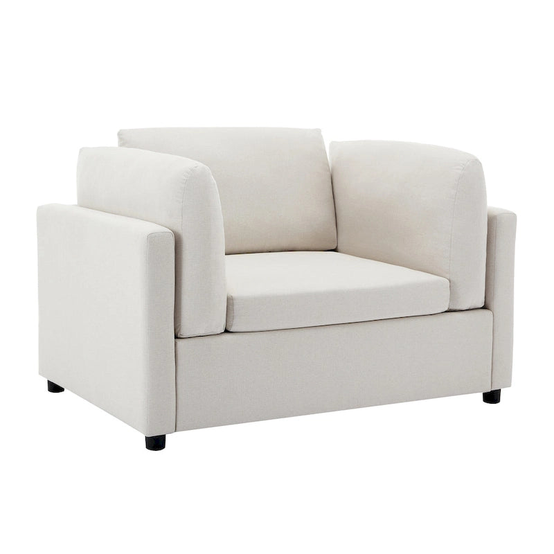 50 fauteuils surdimensionnés avec pouf, chaise d'appoint moderne, support lombaire, canapé de lecture pour chambre à coucher