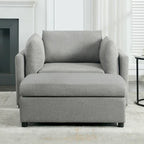 50 fauteuils surdimensionnés avec pouf, chaise d'appoint moderne, support lombaire, canapé de lecture pour chambre à coucher