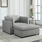 50 fauteuils surdimensionnés avec pouf, chaise d'appoint moderne, support lombaire, canapé de lecture pour chambre à coucher
