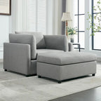 50 fauteuils surdimensionnés avec pouf, chaise d'appoint moderne, support lombaire, canapé de lecture pour chambre à coucher