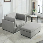 50 fauteuils surdimensionnés avec pouf, chaise d'appoint moderne, support lombaire, canapé de lecture pour chambre à coucher