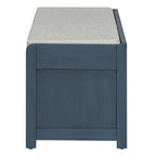 Banc d'entrée avec rangement et coussin, banc à chaussures avec porte coulissante, meuble de rangement pour chaussures pour salon, 39,1 L x 109,9 P x 41,9 H cm