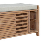 Banc d'entrée avec rangement et coussin, banc à chaussures avec porte coulissante, meuble de rangement pour chaussures pour salon, 39,1 L x 109,9 P x 41,9 H cm