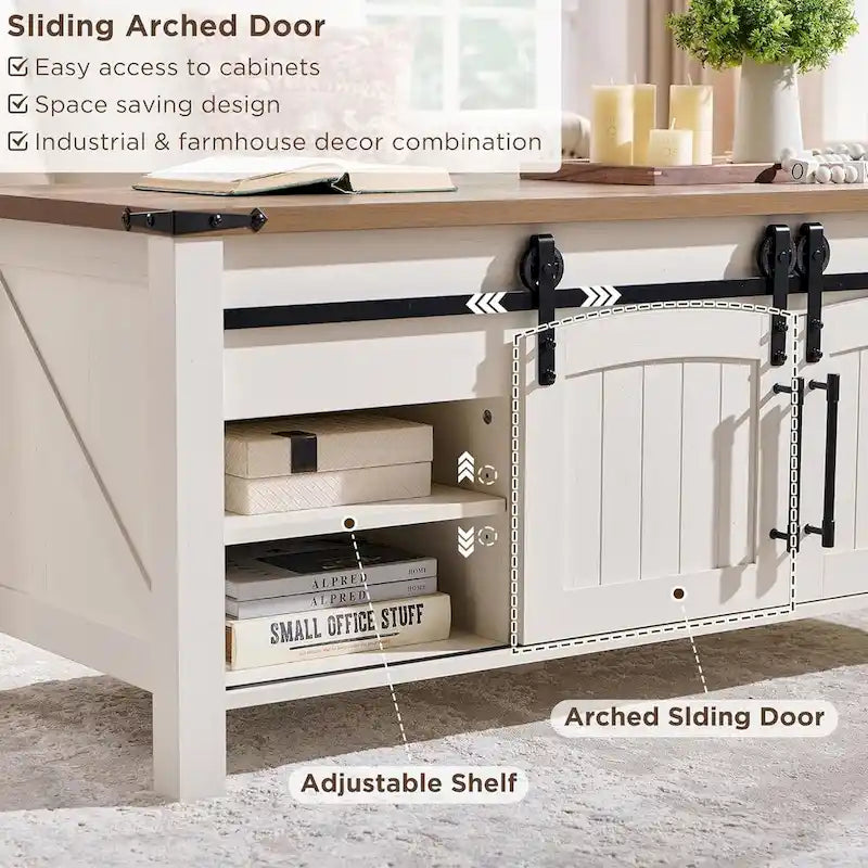 Table basse relevable de style ferme, table basse rustique en bois