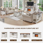 Table basse relevable de style ferme, table basse rustique en bois