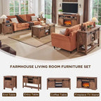 Table basse relevable de style ferme, table basse rustique en bois