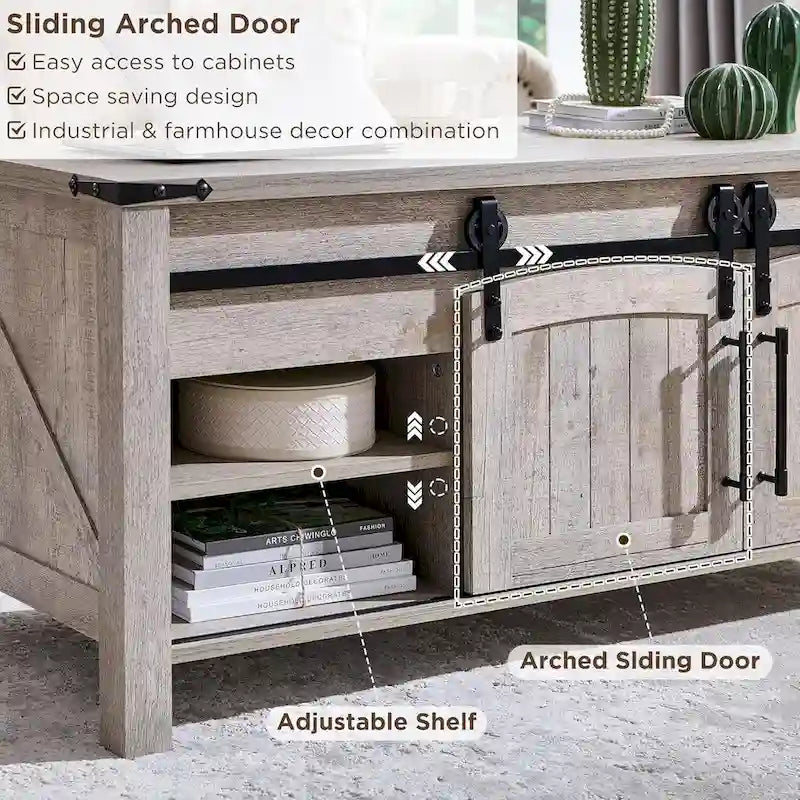Table basse relevable de style ferme, table basse rustique en bois
