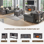Table basse relevable de style ferme, table basse rustique en bois