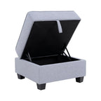 Collection de canapés modulaires modernes convertibles à faire soi-même – Modules pouf central et accoudoirs en option