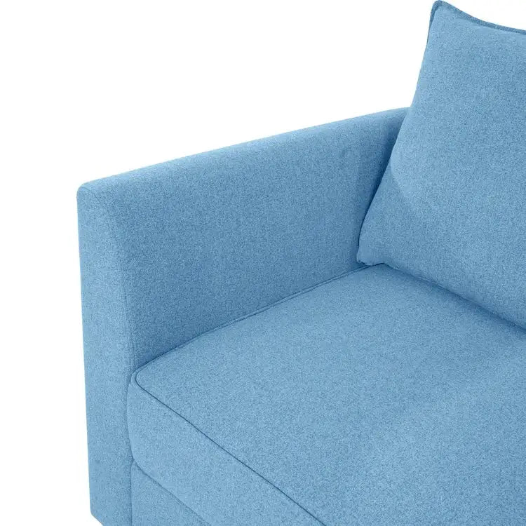 Collection de canapés modulaires modernes convertibles à faire soi-même – Modules pouf central et accoudoirs en option