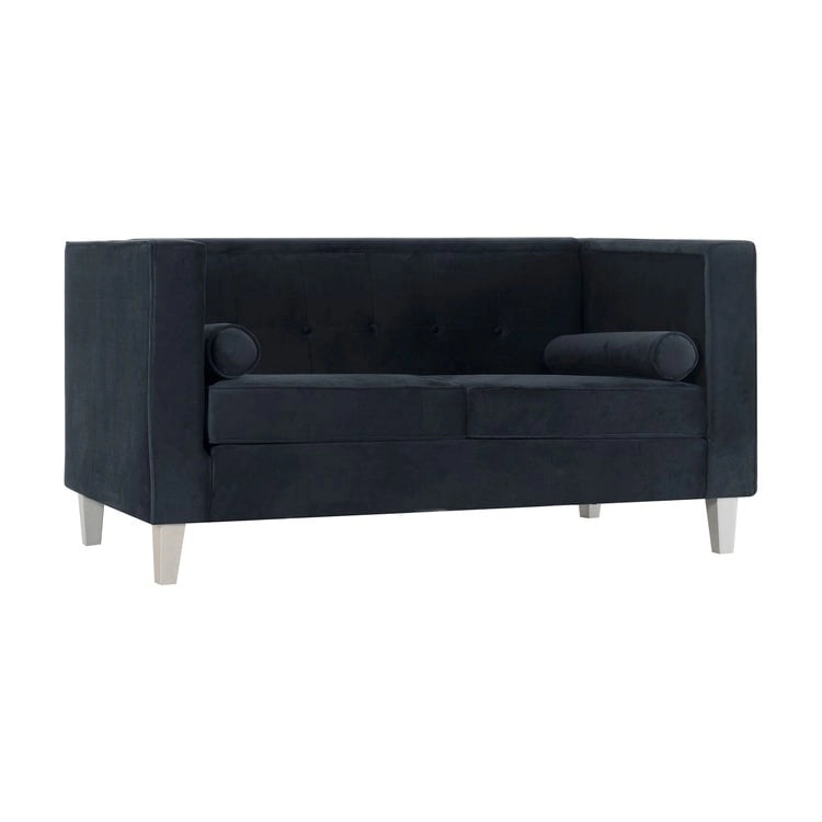 Causeuse moderne du milieu du siècle Adelaide - Fauteuil capitonné avec pieds en bois massif pour salon