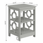 Table d'appoint anneau avec étagères