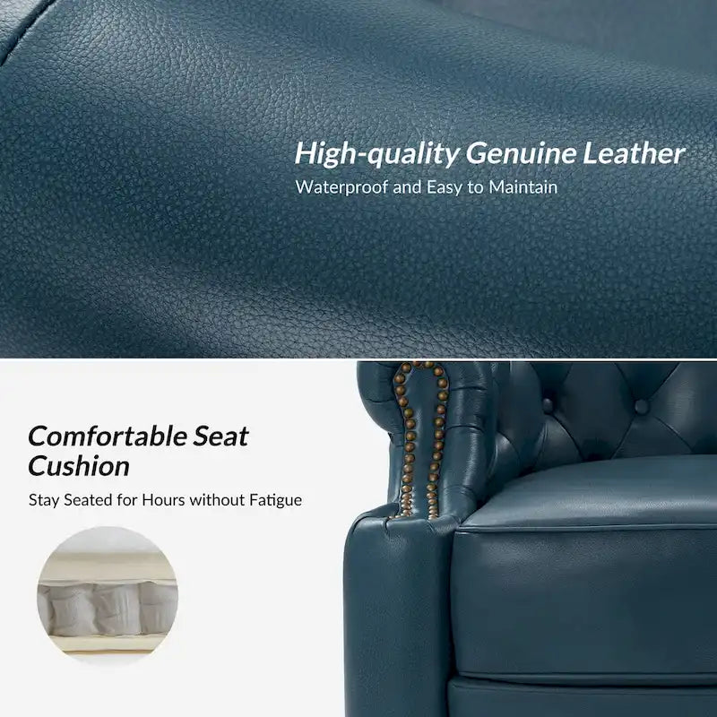 Fauteuils pivotants modernes en cuir véritable (dossiers capitonnés)