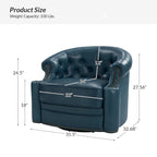 Fauteuils pivotants modernes en cuir véritable (dossiers capitonnés)