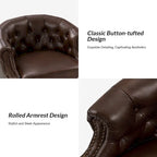 Fauteuils pivotants modernes en cuir véritable (dossiers capitonnés)