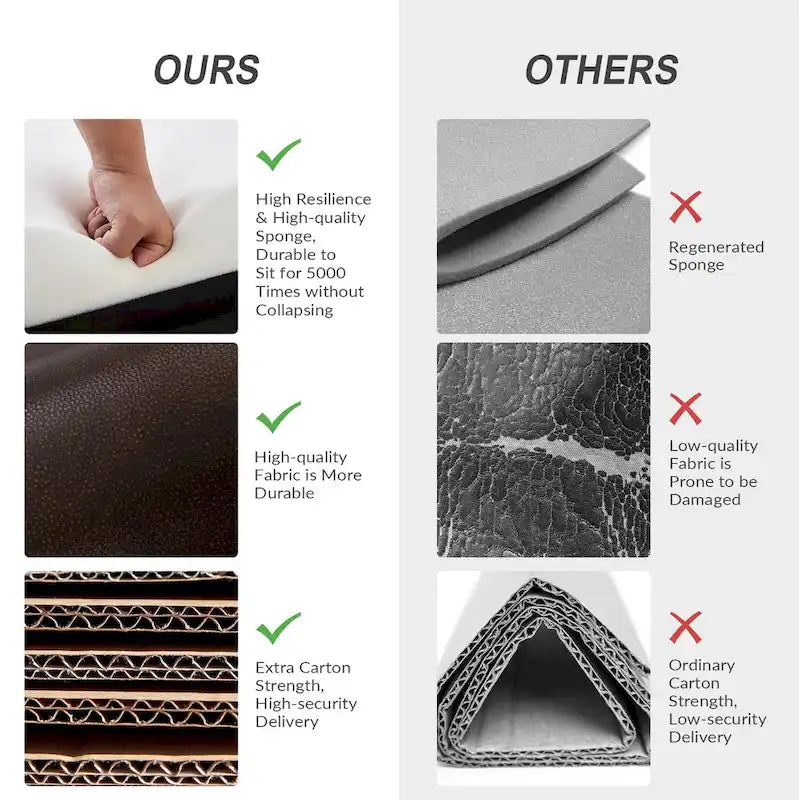 Fauteuils pivotants modernes en cuir véritable (dossiers capitonnés)