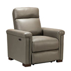 Fauteuil inclinable électrique contemporain et classique en cuir véritable de 34,65 po de largeur avec port USB