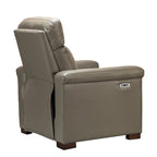Fauteuil inclinable électrique contemporain et classique en cuir véritable de 34,65 po de largeur avec port USB