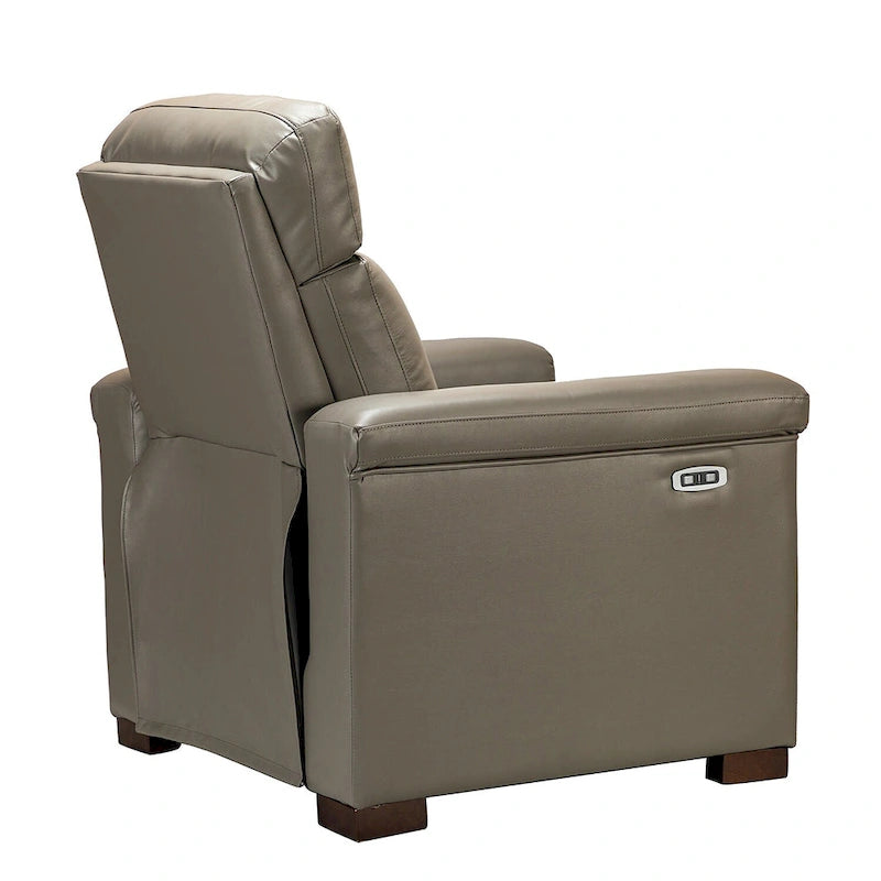 Fauteuil inclinable électrique contemporain et classique en cuir véritable de 34,65 po de largeur avec port USB