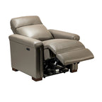 Fauteuil inclinable électrique contemporain et classique en cuir véritable de 34,65 po de largeur avec port USB