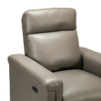Fauteuil inclinable électrique contemporain et classique en cuir véritable de 34,65 po de largeur avec port USB