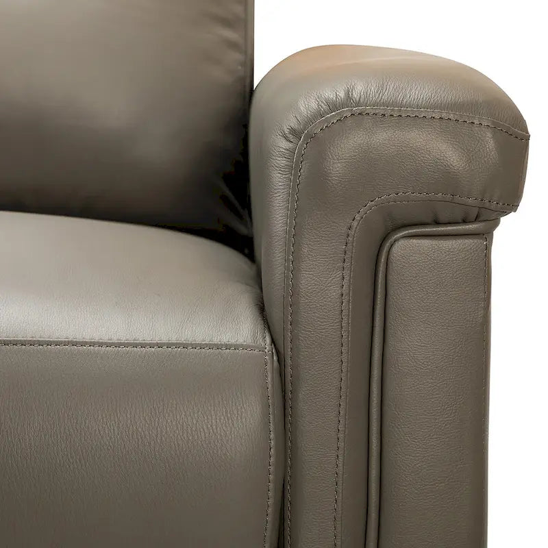 Fauteuil inclinable électrique contemporain et classique en cuir véritable de 34,65 po de largeur avec port USB