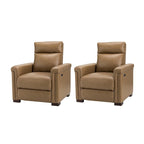 Fauteuil inclinable électrique contemporain et classique en cuir véritable de 34,65 po de largeur avec port USB