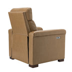 Fauteuil inclinable électrique contemporain et classique en cuir véritable de 34,65 po de largeur avec port USB