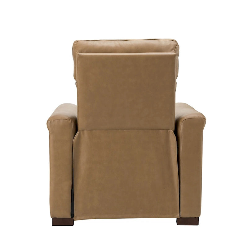 Fauteuil inclinable électrique contemporain et classique en cuir véritable de 34,65 po de largeur avec port USB