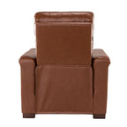 Fauteuil inclinable électrique contemporain et classique en cuir véritable de 34,65 po de largeur avec port USB